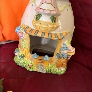 Light up Acrylic Easter Egg set vintage with working bulb